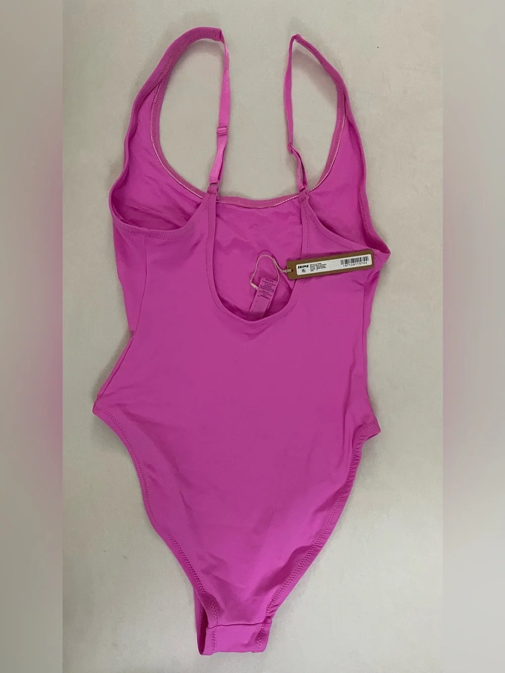 Skims NWT Scoop Neck One-Piece Swimsuit - Neon Orchid Pink Size S